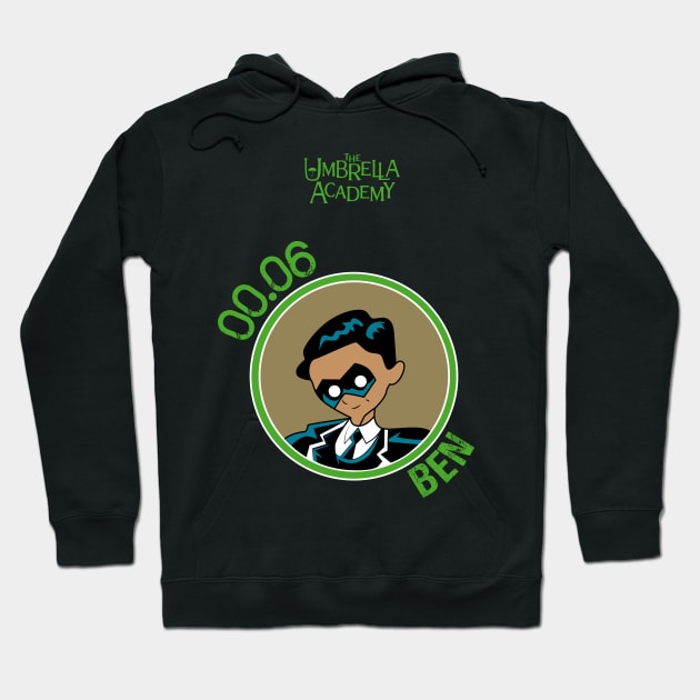 UMBRELLA ACADEMY: BEN CARTOON (GREEN) Hoodie by FunGangStore